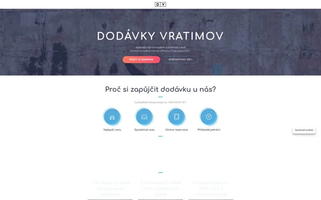 Dodávky Vratimov web